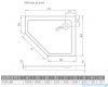 Radaway Doros Pt E Stone brodzik pięciokątny 100x80x5cm prawy antracyt SDRPT1080-01-64SR